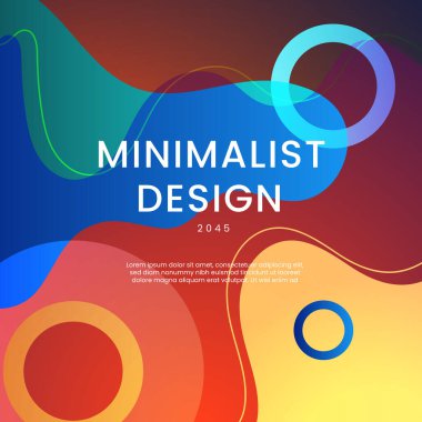 Kırmızı Sarı ve Mavi Gradyan Modern Tasarım Posta, Arkaplan, Banner, Ad, Promo, Davetiye, Etc