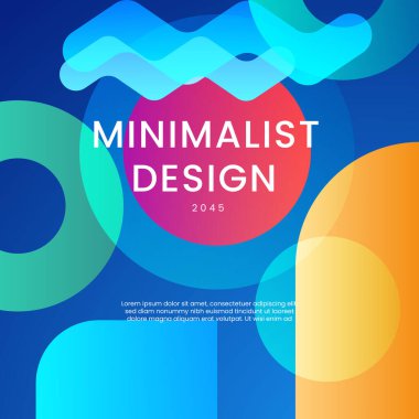 Renkli Gradyan Soyut Şekilleri Posta, Arkaplan, Sancak, Ad, Promo, Davetiye, Etc için İdeal