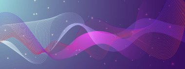 Zengin Bir Arkaplanda Canlı Soyut Dalga Tasarımı, Dinamik ve Fütürist Bir His Oluşturma, Dijital Sanat, Arkaplan ve Yaratıcı Projeler İçin Mükemmel