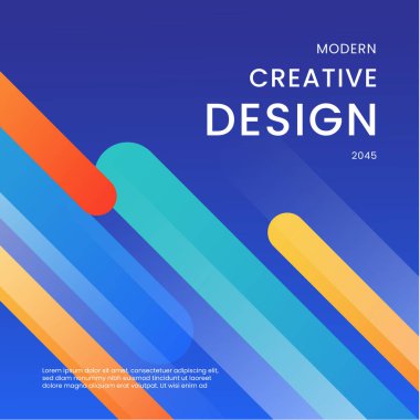 Mavi Turuncu ve Sarı Geometrik Arkaplan Gradyanlar Posta, Arkaplan, Banner, Ad, Promo, Davetiye, Etc