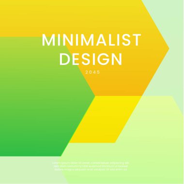 Sarı ve Yeşil Gradyan Geometrik Şekiller Arkaplanı. Posta, Arkaplan, Banner, Ad, Promo, Davetiye, Etc İçin İdeal