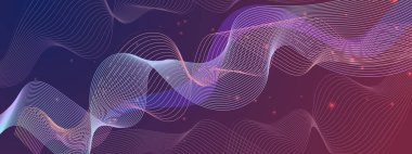 Aydınlık Efektli Karanlık Arkaplanda Soyut Gradyan Dalgası