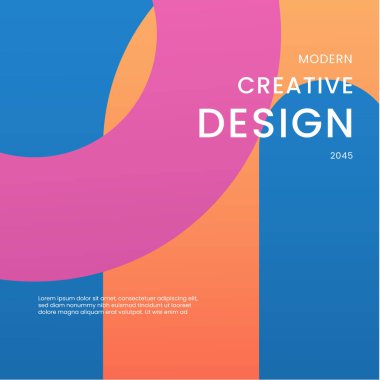 Pembe Mavi ve Turuncu Gradyan Şekiller Posta, Arkaplan, Banner, Ad, Promo, Davetiye, Etc için İdeal