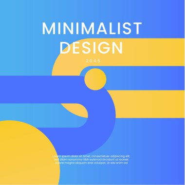 Blue and Yellow Modern Soyut Arkaplan İdeal Posta, Arkaplan, Banner, Ad, Promo, Davetiye, Etc