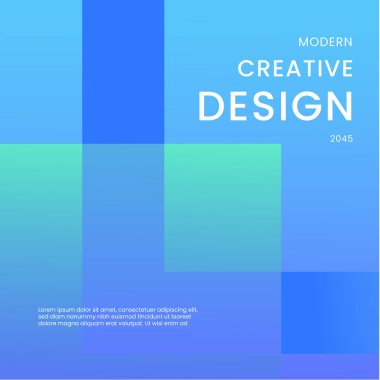 Mavi ve Yeşil Gradyan Modern Tasarım Posta, Arkaplan, Banner, Ad, Promo, Davetiye, Etc