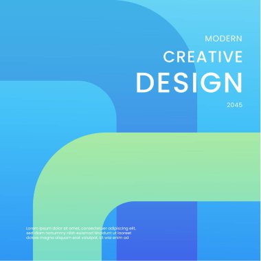 Mavi ve Yeşil Gradyan Modern Tasarım Posta, Arkaplan, Banner, Ad, Promo, Davetiye, Etc