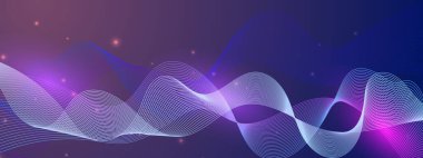 Karanlık Arkaplanda Soyut Renkli Dalga Deseni