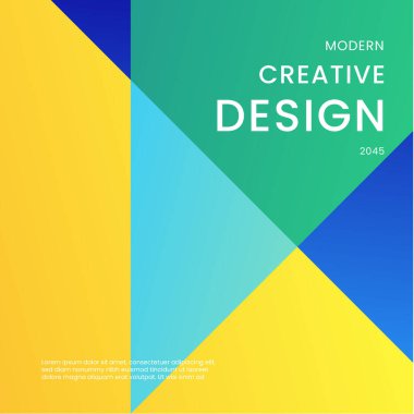 Mavi Yeşil ve Sarı Gradyan Soyut Şekiller Posta, Arkaplan, Banner, Ad, Promo, Davetiye, Etc için İdeal