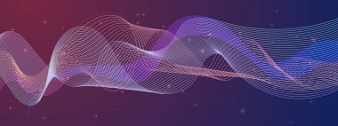 Canlı Arkaplanda Soyut Renkli Dalga