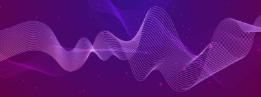 Karanlık Arkaplanda Soyut Renkli Dalga Deseni