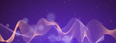 Renkli Soyut Dalga Arkaplan Modern Teknolojisi