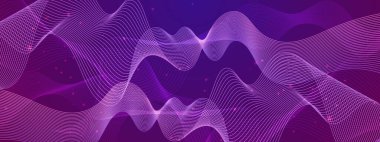 Aydınlık Efektli Karanlık Arkaplanda Soyut Gradyan Dalgası