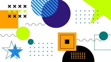 Sıcak Renkli Tonlardaki Soyut Geometrik Desen