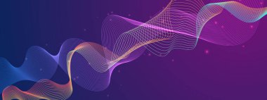 Akan Neon girdapları ve parıltıları olan soyut bir arkaplan. Yaratıcı ve Teknolojik Temalar İçin Mükemmel