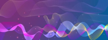 Soyut Renkli Dalga Tasarımı Arkaplanı. Yaratıcı Projeler ve Dijital Temalar İçin Mükemmel