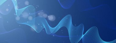 Aydınlık Efektli Karanlık Arkaplanda Soyut Gradyan Dalgası