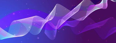 Renkli Soyut Dalga Arkaplan Modern Teknolojisi