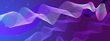 Canlı Akan Işık Dalgaları ile Soyut Arkaplan. Teknoloji, fütüristik temalar ve yaratıcı projeler için ideal.