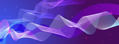 Zengin Bir Arkaplanda Canlı Soyut Dalga Tasarımı, Dinamik ve Fütürist Bir His Oluşturma, Dijital Sanat, Arkaplan ve Yaratıcı Projeler İçin Mükemmel