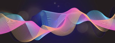 Renkli Soyut Dalga Arkaplan Modern Teknolojisi