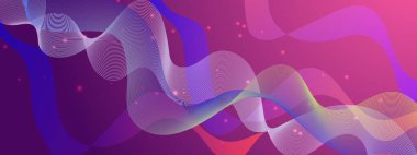 Soyut Renkli Dalga Tasarımı Arkaplanı. Yaratıcı Projeler ve Dijital Temalar İçin Mükemmel