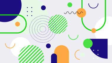 Geometrik Desenler ile Renkli Soyut Şekiller Arkaplanı