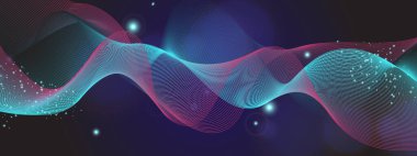 Canlı Arkaplanda Soyut Renkli Dalga