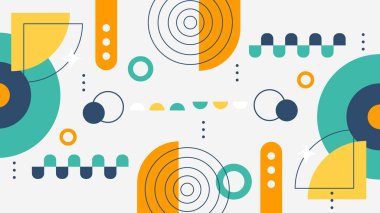 Renkli şekilli soyut geometrik desen arkaplanı