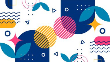 Renkli şekilli soyut geometrik desen arkaplanı