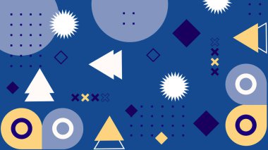 Modern Renkli Tasarımda Soyut Geometrik Şekiller