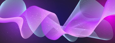 Soyut Renkli Dalga Tasarımı Arkaplanı. Yaratıcı Projeler ve Dijital Temalar İçin Mükemmel