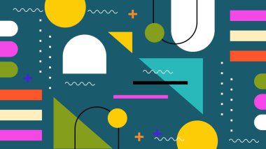 Şekil Desenleriyle Soyut Geometrik Arkaplan