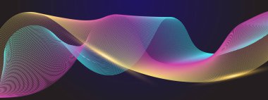 Renkli Soyut Dalga Arkaplan Modern Teknolojisi