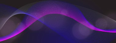 Modern Arkaplanda Soyut Dalga Şablonu Gradyan Renkleri. Modern tasarımlar, teknoloji temaları veya yaratıcı projeler için ideal