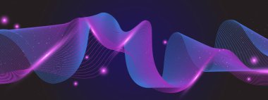 Teknoloji arka planında soyut Akışkan Dalga Tasarımı. Dijital Sanat Sunumları, Yaratıcı Projeler ve Tasarım İlhamları için Mükemmel