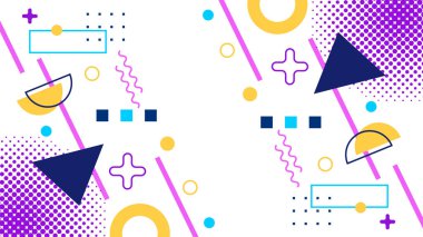 Renkli şekilli soyut geometrik desen arkaplanı