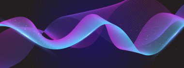 Zengin Bir Arkaplanda Canlı Soyut Dalga Tasarımı, Dinamik ve Fütürist Bir His Oluşturma, Dijital Sanat, Arkaplan ve Yaratıcı Projeler İçin Mükemmel