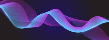 Renkli Soyut Dalga Arkaplan Modern Teknolojisi