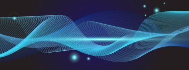 Soyut Renkli Dalga Tasarımı Arkaplanı. Yaratıcı Projeler ve Dijital Temalar İçin Mükemmel