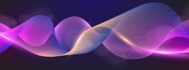 Arkaplanda Parlayan Soyut Dalgalar