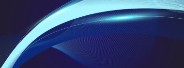 Aydınlık Efektli Karanlık Arkaplanda Soyut Gradyan Dalgası