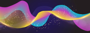 Akan Neon girdapları ve parıltıları olan soyut bir arkaplan. Yaratıcı ve Teknolojik Temalar İçin Mükemmel