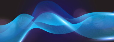 Karanlık Yıldızlı Arkaplanda Renkli Soyut Dalgalar. Arkaplan, Sunumlar ve Dijital Sanat Kavramları İçin Mükemmel