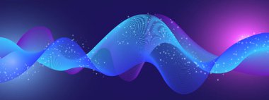 Arkaplanda Canlı Soyut Işık Dalgaları