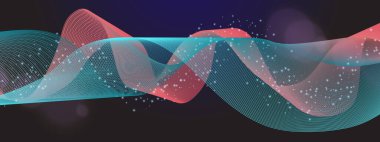 Renkli Soyut Dalga Arkaplan Modern Teknolojisi