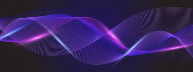 Soyut Renkli Dalga Tasarımı Arkaplanı. Yaratıcı Projeler ve Dijital Temalar İçin Mükemmel