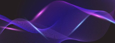 Akan Neon girdapları ve parıltıları olan soyut bir arkaplan. Yaratıcı ve Teknolojik Temalar İçin Mükemmel