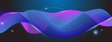 Akan Neon girdapları ve parıltıları olan soyut bir arkaplan. Yaratıcı ve Teknolojik Temalar İçin Mükemmel