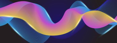 Akan Neon girdapları ve parıltıları olan soyut bir arkaplan. Yaratıcı ve Teknolojik Temalar İçin Mükemmel