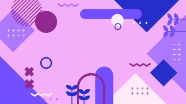 Kalın Renkler ve Şekillerle Canlı Soyut Geometrik Arkaplan